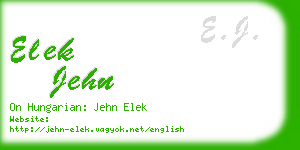elek jehn business card